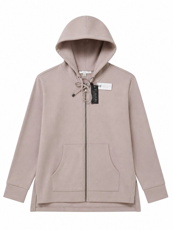 Cable & Gauge Jackets & Blazers - Cable & Gauge Yummy Studio Bi Level Lavender Zip-Front Hoodie Drawstring NEW M